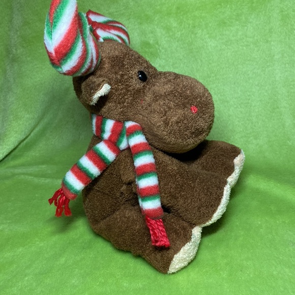 Ty Pluffies Merry Moose Reindeer Brown Soft Plush Tylux 2006 Christmas - Picture 4 of 8